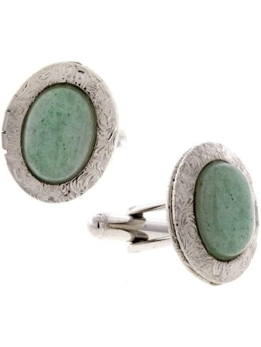 Vintage Style Mother of Pearl Oval Photo Locket Cufflinks for Men - Unique Gift